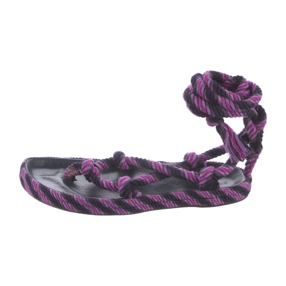 Isabel Marant Black and Purple Rope Gladiator Sandals sz 38 (7) - Picture 5 of 5